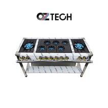 오즈테크 업소용 가스렌지 1500 양타 간택기 친환경 세라믹 버너 LPG LNG 화구, LNG(도시가스), 1세대 무쇠화구, 일반A타입-줄석쇠
