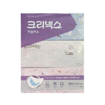 크리넥스/무색무향 미용티슈/각티슈/180매6입, 180매, 6개