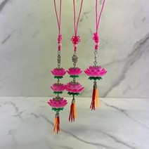 연꽃 차걸이 걸이 현관문 장식 팬던트 불교 모빌 차량, 쿠팡상점 1단 연꽃, 쿠팡상점 본상품선택