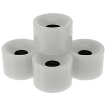 4 Pcs 스케이트보드 휠 82A PU 휠 롤러스케이트 롱보드 타이어 베어링 포함, White