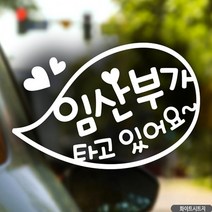 임산부가 타고 있어요 말풍선 자동차스티커-반사
