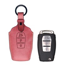 [에첼소] 쌍용 가죽 스마트키케이스 자동차키홀더, 없음, SY-02 (2번로고), 빈티지 핑크