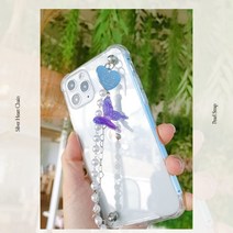 스마트폰 그립톡 접착 보석 반짝임 유리 홀로그램 빅하트 골드 쥬얼리 빛나는 설레임 아름다운, 주얼리보석그립톡, 06.진주블랙다이아, 1개