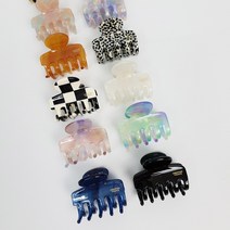 프랑스핀 호피 오로라 스몰 후크 4 cm 반묶음 헤어 집게핀