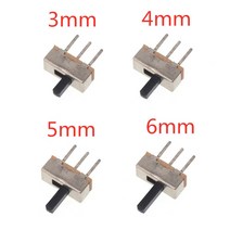20pcs ss12d00 인터럽터 온-오프 미니 슬라이드 스위치 3pin 1p2t 2 위치 토글 스위치 핸들 길이: 3mm4mm5mm6mm, 핸들 길이 3mm