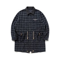 로맨틱크라운 트위드 피쉬테일 파카 네이비