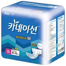 카네이션 성인용기저귀/겉기저귀/매직테이프M(대형) 10매*10팩(고급제품인 프리미엄 와이드매직테이프W 병행출고), 대형, 10개입, 10개