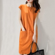 데일리 원피스 오렌지/블랙