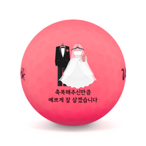 33 결혼답례품 스몰웨딩 홀인원 기념 선물 골프공 로고 인쇄 제작(6구), 브리지스톤 투어 B XS 6구 화이트, B