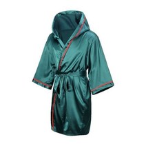 복싱화 복싱 가운 후드 실크 새틴 전체 길이 무술 경기 훈련 망토 여성 남성 무에타이 MMA 유니폼