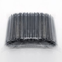 개별포장 자바라 빨대 검정 21cm 500개 주름 스트로우, 1개, 500개입