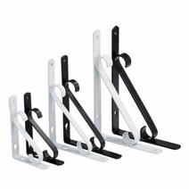 선반받침대 꺽쇠 2005 까치발 고정선반대 블랙 화이트 사이즈선택 벽선반지지대, 95x140블랙