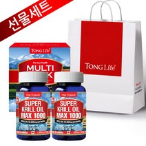 [선물박스+쇼핑백] Canada 캐나다정품 통라이프 슈퍼 크릴오일 맥스1000(남극크릴100%)-1000mgx30캡슐-2병, 2병