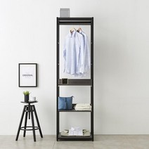 ㄷ자 드레스룸 시스템 상하의 이단행거(60cm 5색) 고급 가구 옷방 명품 장, 멀바우