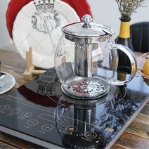 가재울산업 스텐 거름망 인덕션 사용 가능 내열 유리 티포트 1.5L 티망 차 찻 주전자 커피 주방 5697-5609756ea, gajae6526 본상품선택, gajae6526 본상품선택