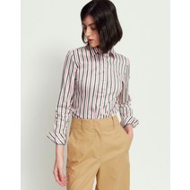 헤지스레이디스 [헤지스 여성] [[22SS]] WSSH2A105P2 [populet]핑크 스트라이프 면혼방 긴팔셔츠