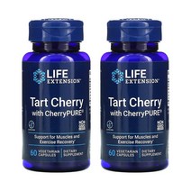 1+1 라이프익스텐션 Life Extension CherryPURE 함유 타트체리 Tart Cherry 안토시아닌 베지 캡슐 60정, 1개, 기본