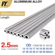 알루미늄 아연 사각 파이프 FUYI 25mm 두께 760mm OD 스트레이트 300mm 500mm 긴 원형 6063 합금 튜브, OD 46 x ID 41mm+300mm, OD 46 x ID 41mm+300mm