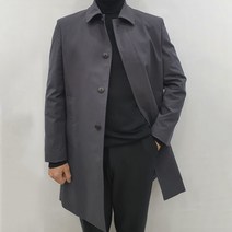 가르시아 가을 겨울 안감 누빔 퀄팅 남자 트렌치 코트 바바리