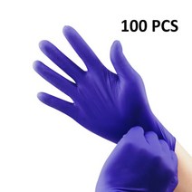 위생 고무 주방용 일회용 장갑 니트릴 라텍스 요리 셰프 실험실 100매, S, 다크 퍼플-100 PCS