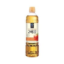 청정원 시큼한 신맛 2배 사과식초 발효 풍미 500ml 초간장 나물무침 자취음식 가정간편식, 20개