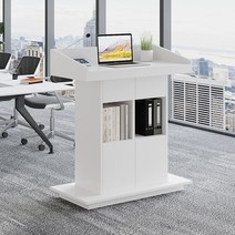 회의실 단상 교수대 교탁 연설대 교단 이동식 대학교, 진브라운80x50x112cm