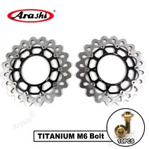 Arashi 오토바이 CNC 완전 부동 플로팅 브레이크 디스크 로터 에 YAMAHA V MAX 1700 2009- 2011 2012 2013 2014 2015 2016 V1700, 검정색+금색나사