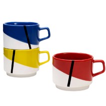 모마 디자인 스토어 데 스틸 머그컵 세트 (3개세트) [해외직구]-BY PATTYIAN, 3개세트