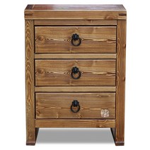 통나무 엔틱 3단 서랍장 410x340 침대협탁 원목수납장 화분대
