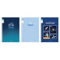 스프링노트 스프링공책 영어노트 예쁜 노트 공책 연습장 종합장 필기노트 1000 초등스프링노트 영어 넓은칸 남(20) NT+7601EA