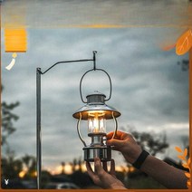 랜턴 레트로 캠핑 배터리 LED 램프, 한정판-그린