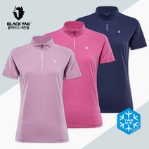블랙야크 여성 여름 반팔 티셔츠 B셀리야 집업티 S 1BYTSM3504 기능성 짚업 캠핑 클라이밍 등산복 상의