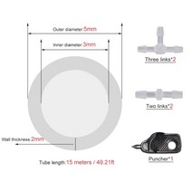 투명 소프트 PVC 펌프 호스 내구성 정원 물방울 관개 급수 파이프 수족관 물고기 탱크 워터, 04 D, 4D