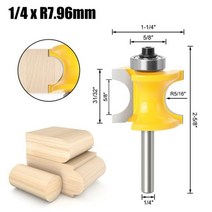 트리머 목공 라운딩 라우터 커터 코너 커터 . 불노즈 하프 라운드 비트 세트 베어링 오목 반경 밀링 용 텅스텐 라운더 모서리컷팅기코너재단기 모서리컷팅기, 6.35xr7.96mm