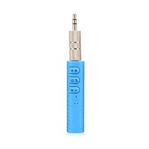 DISOUR 미니 블루투스 수신기 AUX 3.5mm 어댑터 자동차 키트 핸즈프리 무선 헤드폰 스피커용, 05 Blue_01 블루투스 v4.1