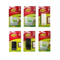 3M 코맨드 액자부착 테이프 찍찍이 테이프 화이트 블랙 소형 중형 대형, 4.17203 액자부착 테이프 혼합 (화이트)