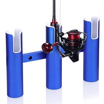 BAYSUN 알루미늄 낚싯대 홀더 해양 보트 요트 캠퍼 RV용 3 링크 벽걸이 홀더블루 차고용 로드