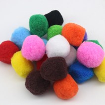 [홈앤스쿨] 칼라 뿅뿅이 (50mm) 폼폼이 솜방울 단색 혼합색상 일반, 하늘