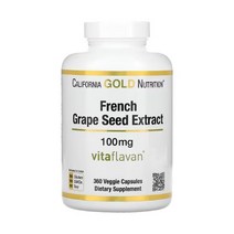 켈리포니아 골드 뉴트리션 프랑스 포도씨 추출물 100mg 360정 정품제품, 1개