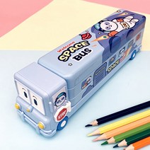 스쿨버스 필통 초등학생 대용량 수납 구구단 필통 케이스 자동차, 1번