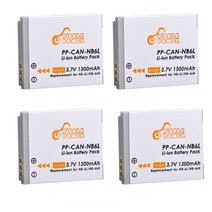 캐논 카메라 배터리 LED Daul USB 충전기 Canon Powershot S120 SX510 HS SX280 HS, 4 배터리