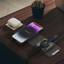 휴대용 접이식 3in1 멀티 폴딩 여행용 무선충전기, 삼성, 1개