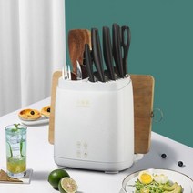 살균 칼 홀더 젓가락 케이지 가정용 주방 수납 선반 도마 선반 자동 칼 살균기, 아보카도 그린 건조 칼 젓가락 도마 살균기 벽걸이
