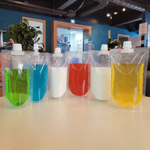 스파우트파우치 치어팩 200ml 300ml 9파이 15파이 육수보관팩 일회용 휴대용 일회용주스팩 일회용음료팩 일회용음료포장용기, 옵션02. 200ml/15파이