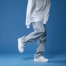 남자세미와이드청마지 새로운 패션 남성 청바지 스트레이트