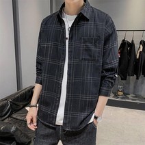 오르난 남성 가을 체크 셔츠 가디건624735667712