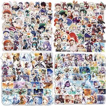 원신 호두 타르탈리아 페이몬 다꾸 펜시 필통 스티커 감우 클레 벤티 소 종려 큐티 버스 스티커 카드 방수 캐리어 노트북 물컵 킥보드 스티커 사진 쇼군 북두 행추 그래피티, G.1.2.3.4 (총 200장 )