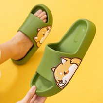 쪼리 슬리퍼 샌들 캐주얼 해변 여름 만화 shiba inu 여성 커플 비치 슬라이드 남성 두꺼운 단독 실내 욕실 미끄럼
