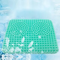 4세대 벌집 프리미엄 젤방석 통풍 고탄성 쿨링시트 실리콘방석, 그린