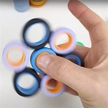 집중력 향상 불안 해소 마그네틱 핑거 기어 손가락 링 반지 수능 학습 능력 공부 스터디 성적 안정 회전 돌리기 놀이 심심풀이 파랑색 블루